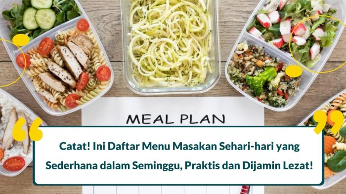 Tips Masak Hemat untuk Seminggu + Minuman Ringan