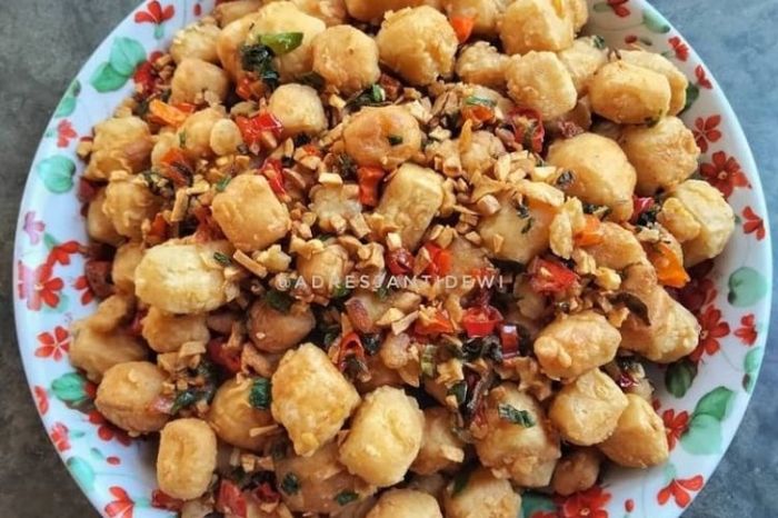 Tahu Crispy Saus Cabe Garam, Camilan Murah Meriah